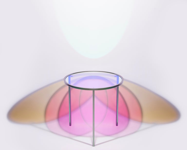 Dichroic Glass and Iridescent Car Paint Psychic Table at 1stDibs