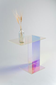 Dichroic Glass Side Table, Rona Koblenz