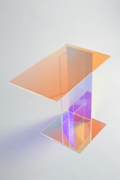 Dichroic Glass Side Table, Rona Koblenz