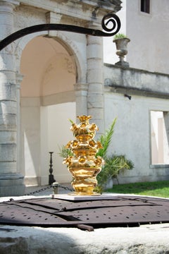 bol à tulipes "Nineteen Mouths" en céramique 24 K Gold