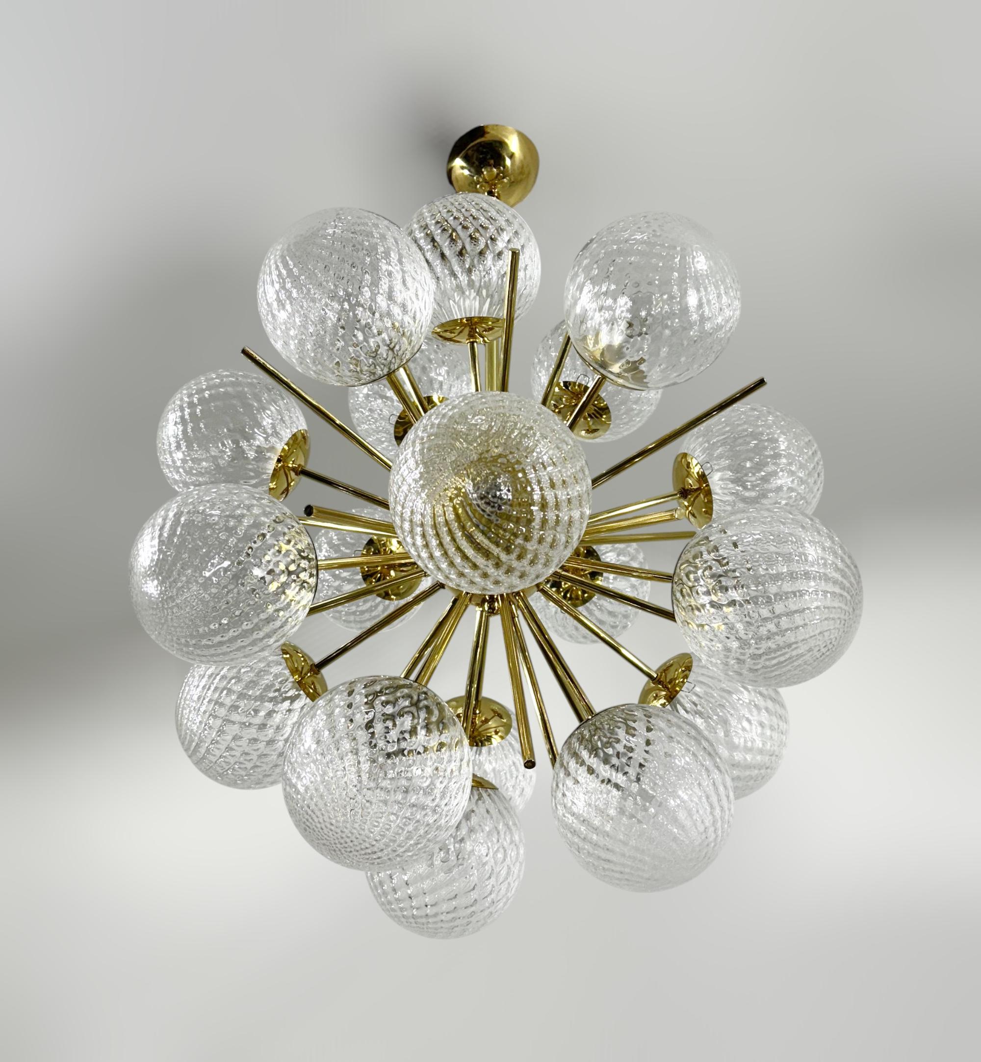Italian Diciotto Balloton Sputnik Chandelier by Fabio Ltd For Sale