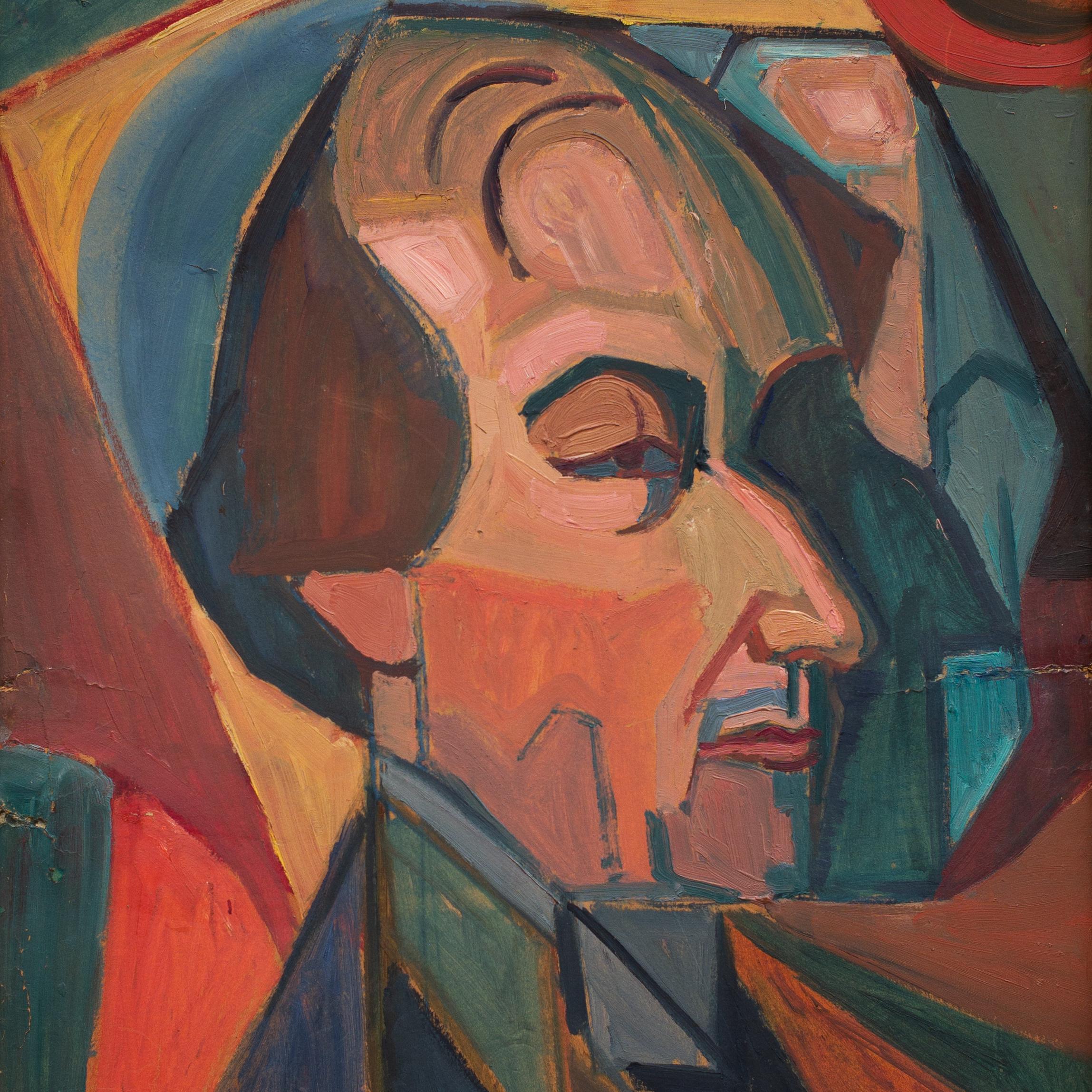 Cubist Painting from 1918-19, Portrait of Dr Mens III For Sale 2