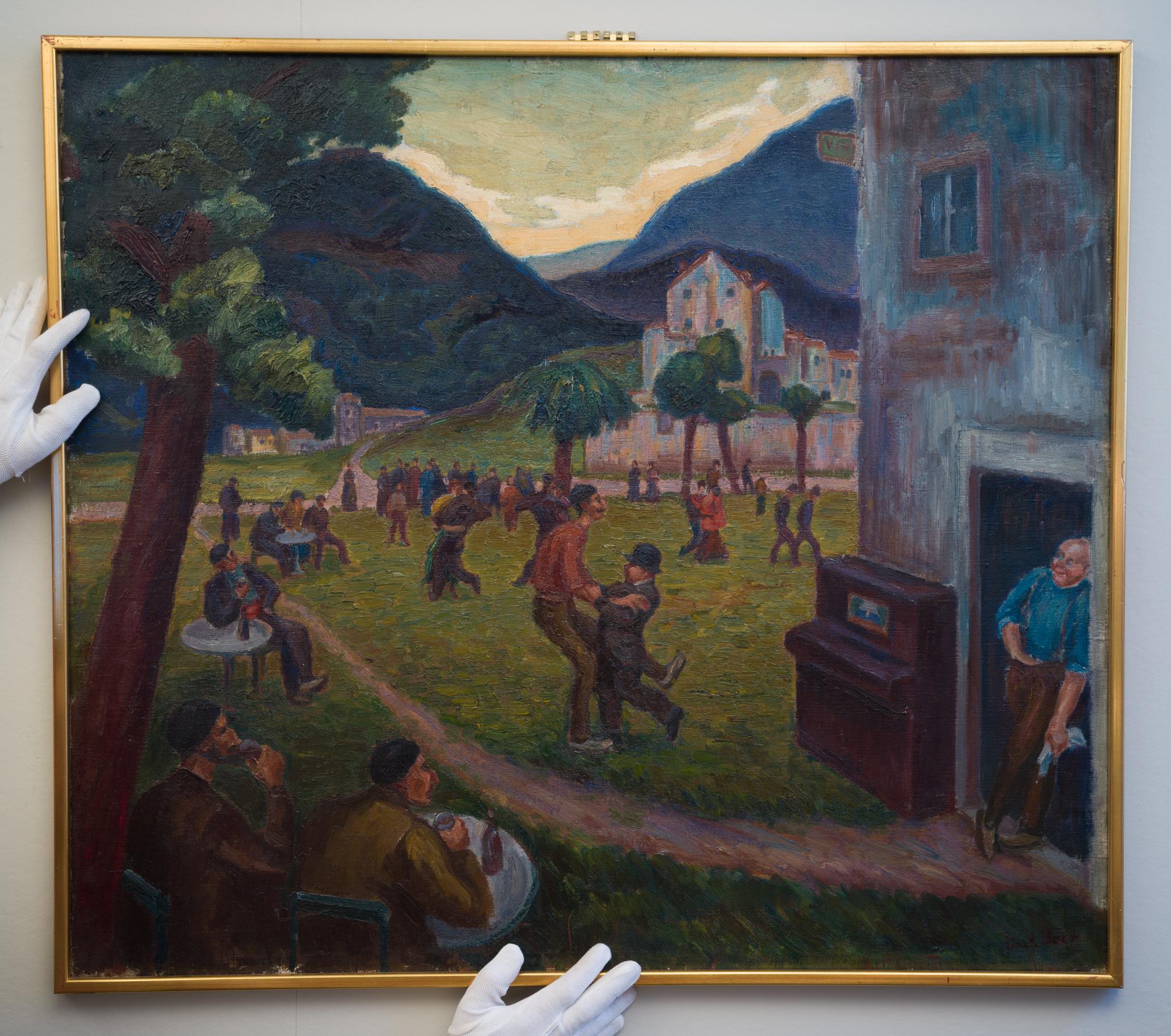 Popular Dance at Corsica, I. By Swedish Artist Dick Beer, c.1924 For Sale 2