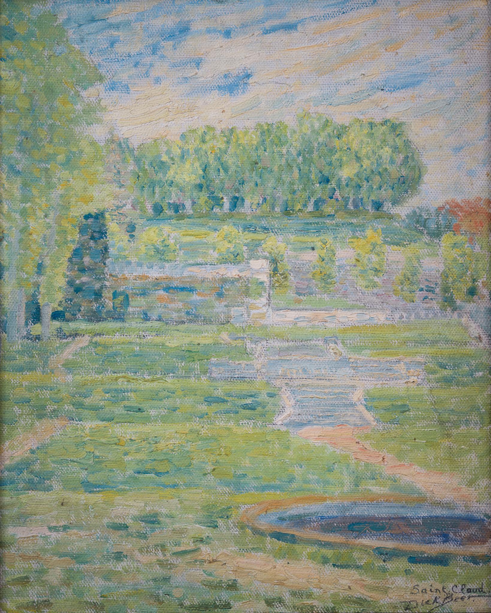 Postimpressionistisches Gemälde aus der Saint Cloud, Paris, 1912, von Dick Beer im Angebot 2