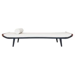 Dick Cordemeijer Letto da giorno Cleopatra in lana e teak Auping Paesi Bassi 1954