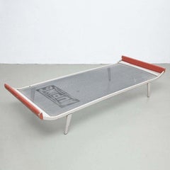 Dick Cordemeijer Mid-Century Modern Metal and Wood Daybed Cleopatra, circa 1950