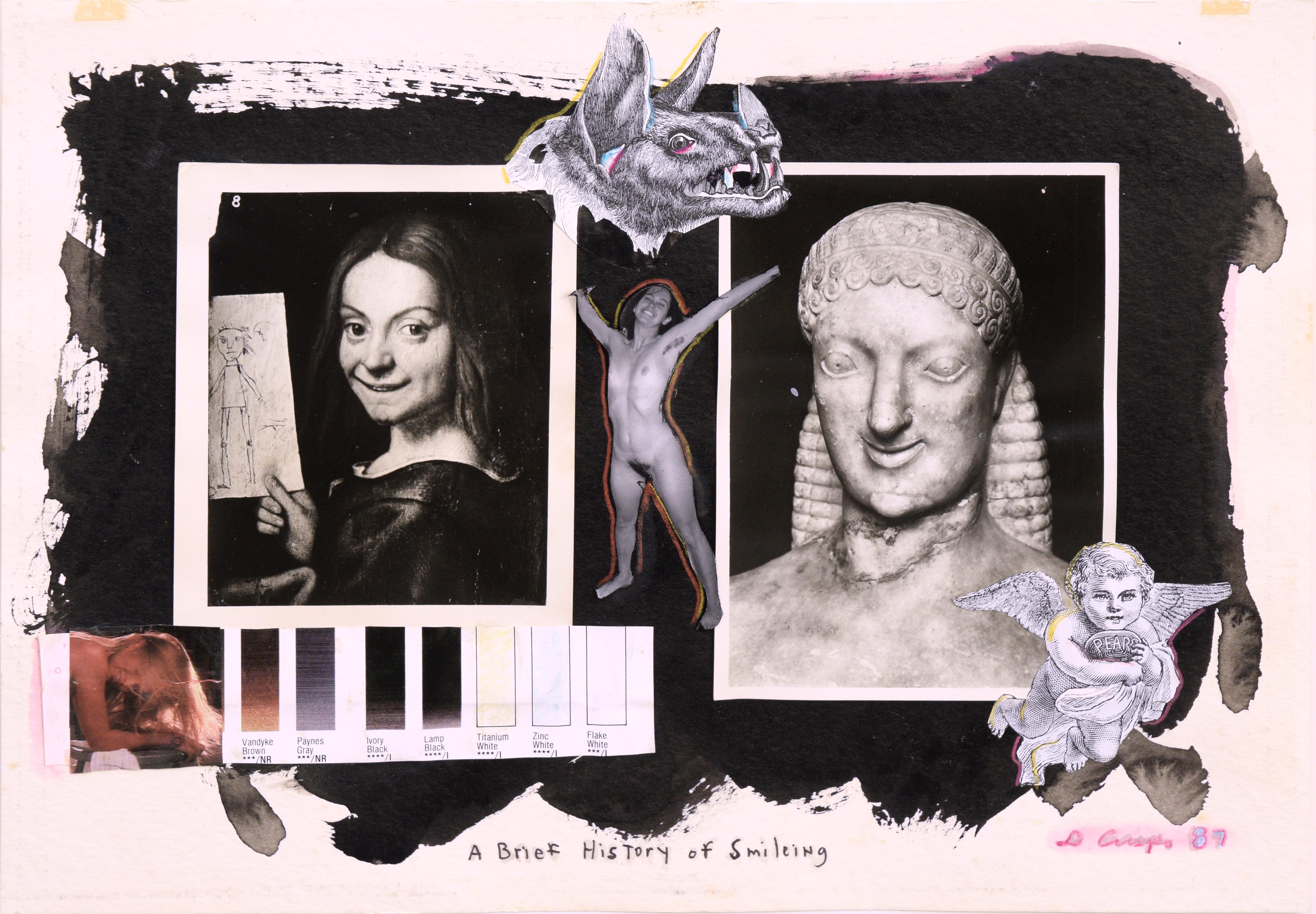 « A Brief History of Smiling » (Une brève histoire de souffrance), collage figuratif moderne de Dick Crispo en vente 1