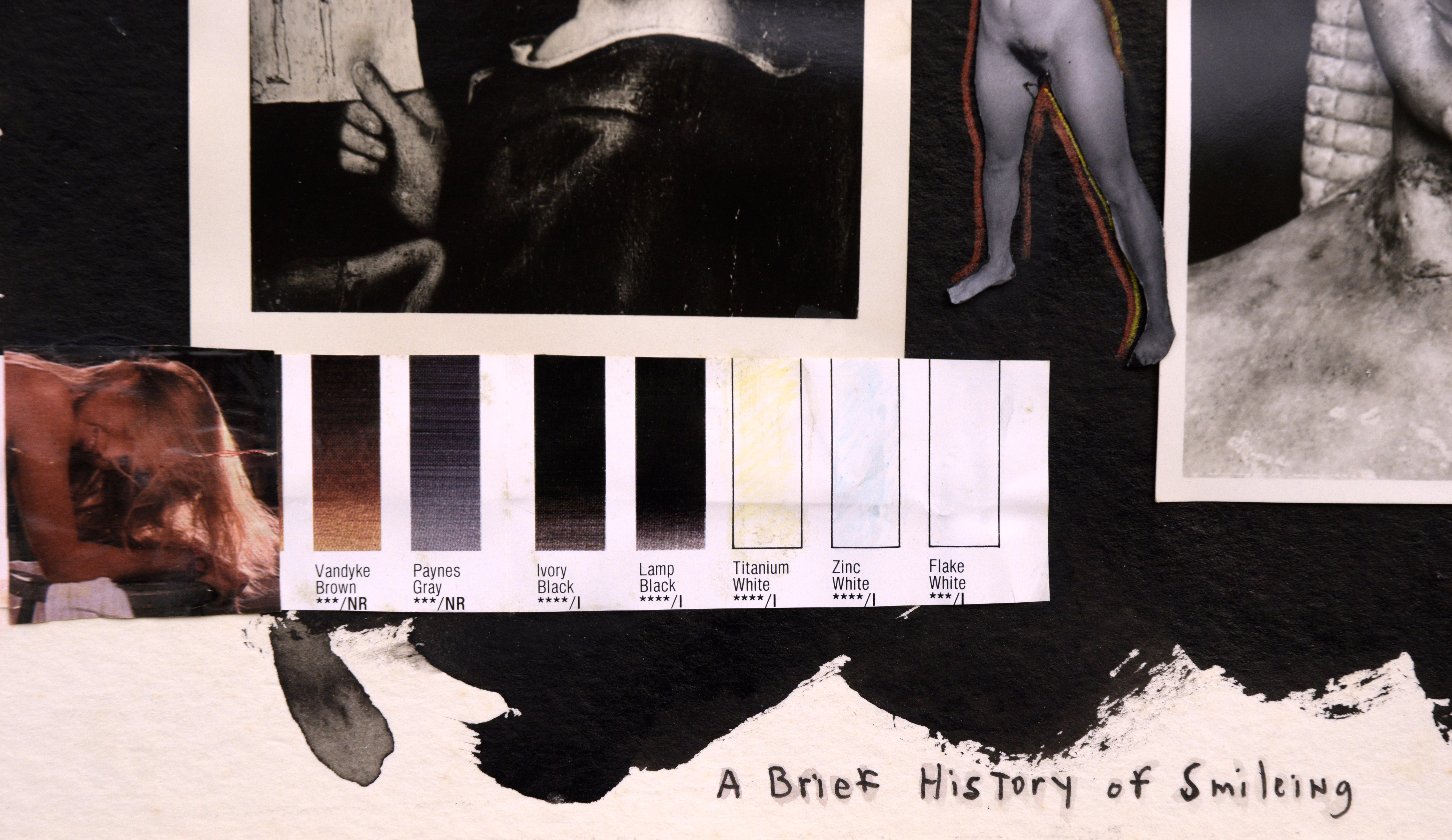 « A Brief History of Smiling » (Une brève histoire de souffrance), collage figuratif moderne de Dick Crispo en vente 3