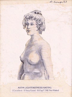 "Clasificación ASTM de solidez a la luz", Composición contemporánea en miniatura de técnica mixta