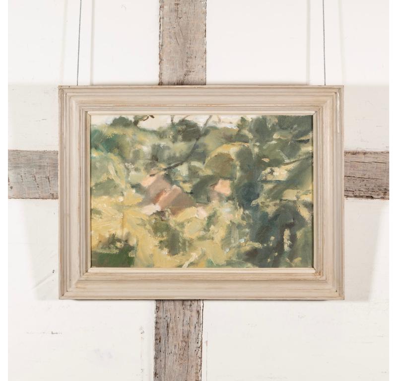 La granja de M. le Clerc (Ruán), óleo sobre papel pintado por Dick Lee, 1988 en venta 1