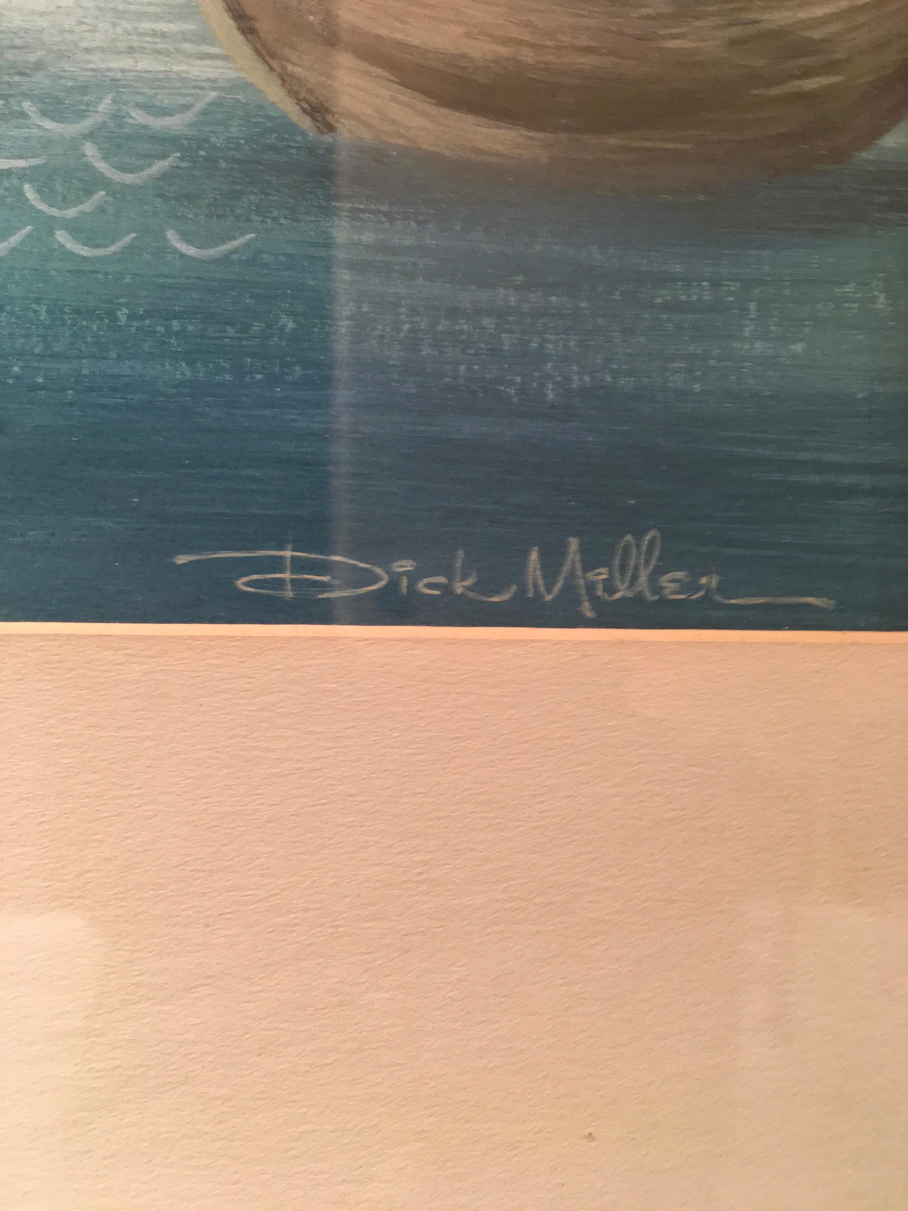 'Waterscape of City Port Entry, ' by Dick Miller, Watercolor Painting 3