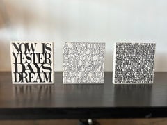 Dick Seeger Textbasierte Lucite-Kunst aus Lucite