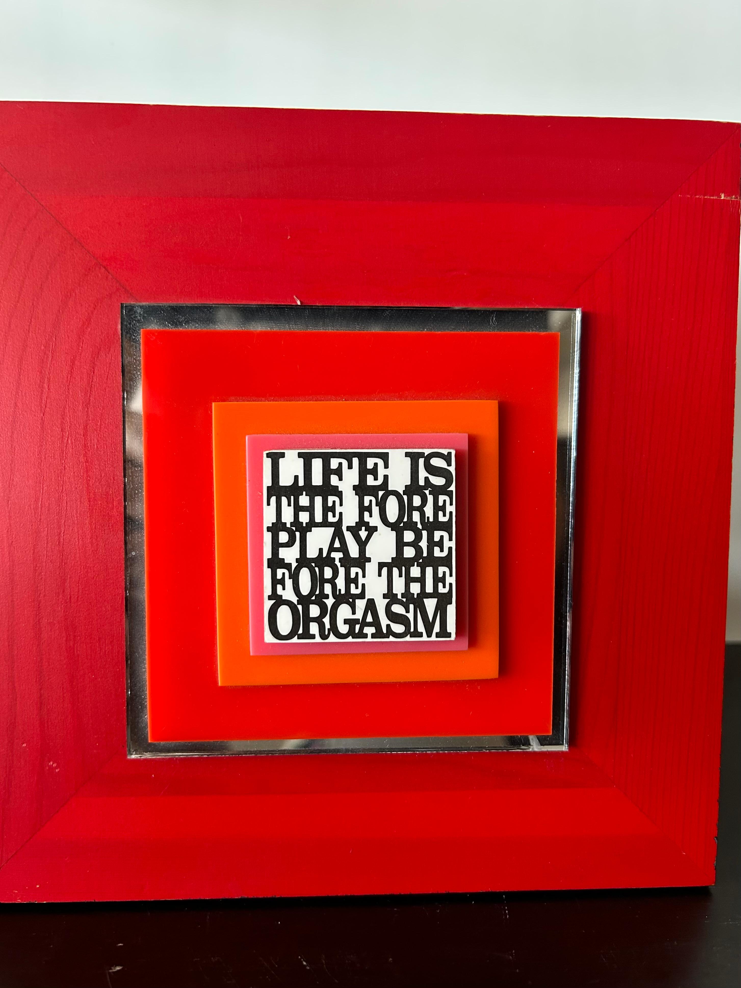 American Dick Seeger Mixed Media 1970's Artwork with Text For Sale