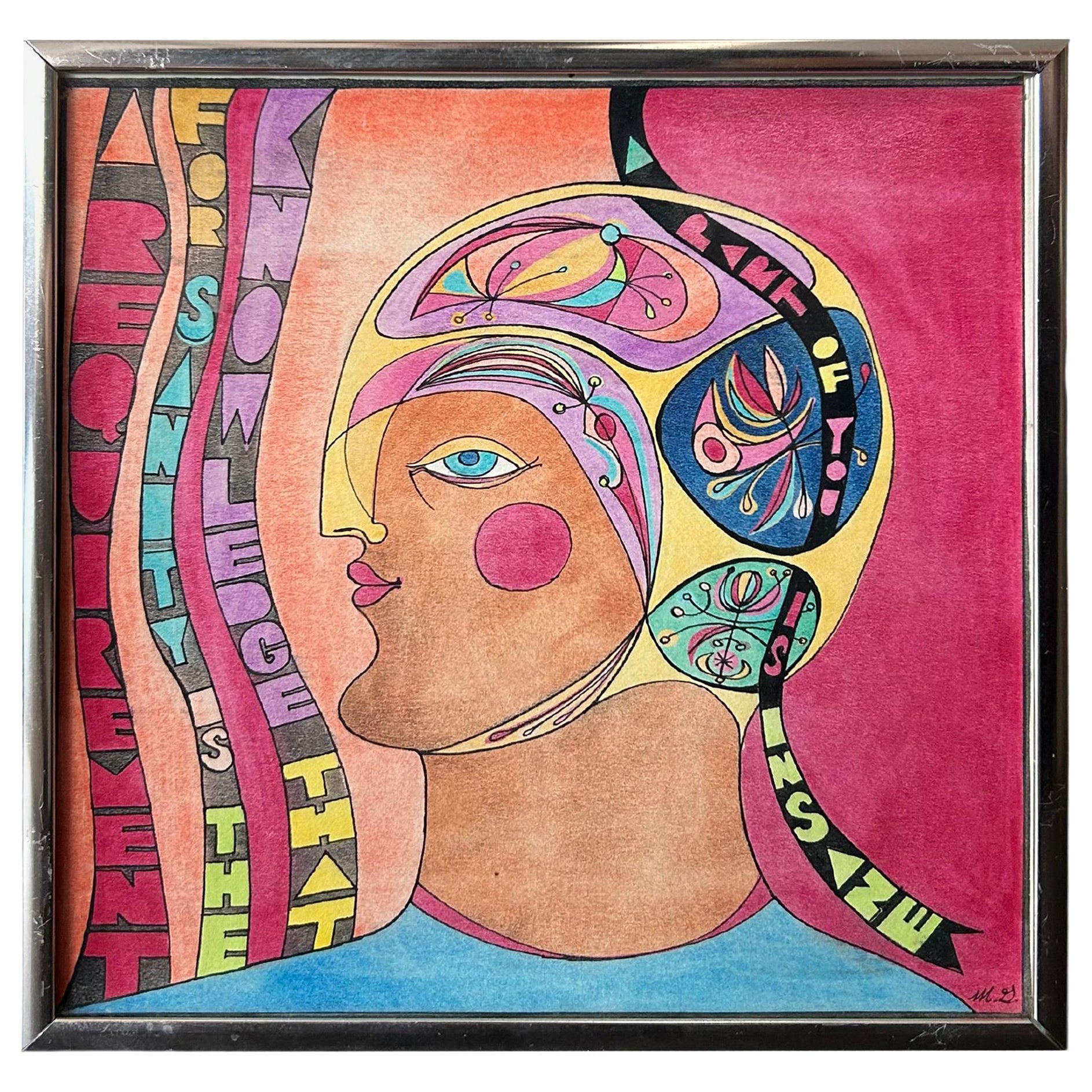 Peinture psychédélique du milieu du siècle de Dick Seeger