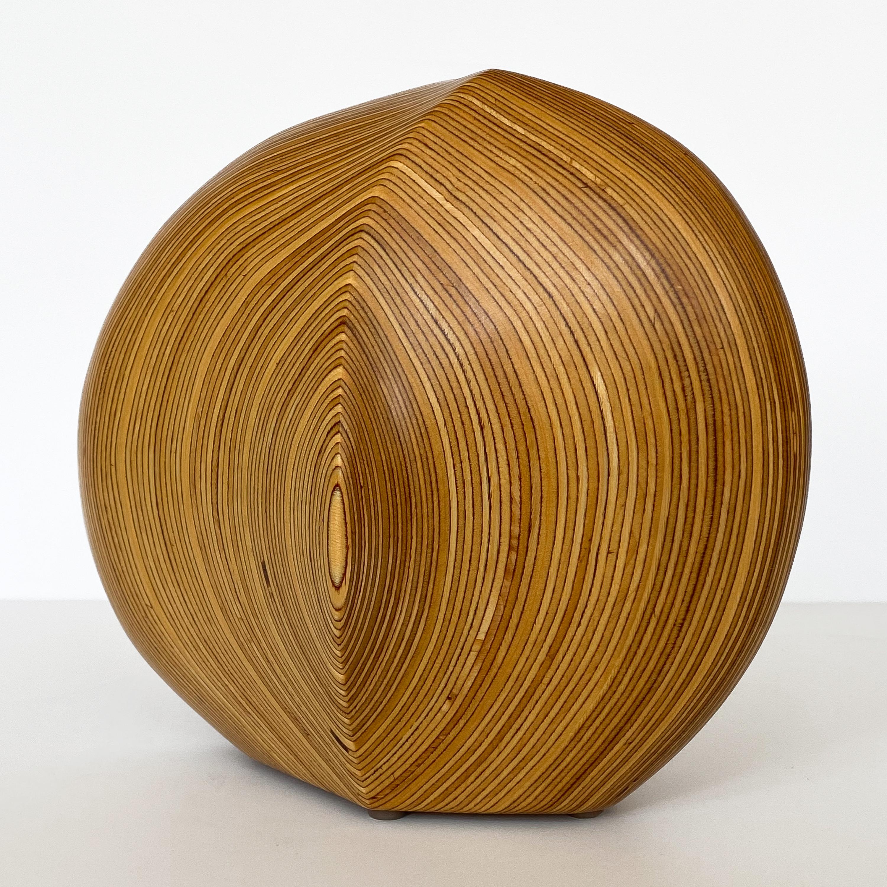 Dick Shanley Carved Laminated Wood Sculptural Vessel 5