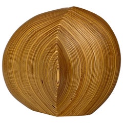 Dick Shanley Carved Laminated Wood Sculptural Vessel