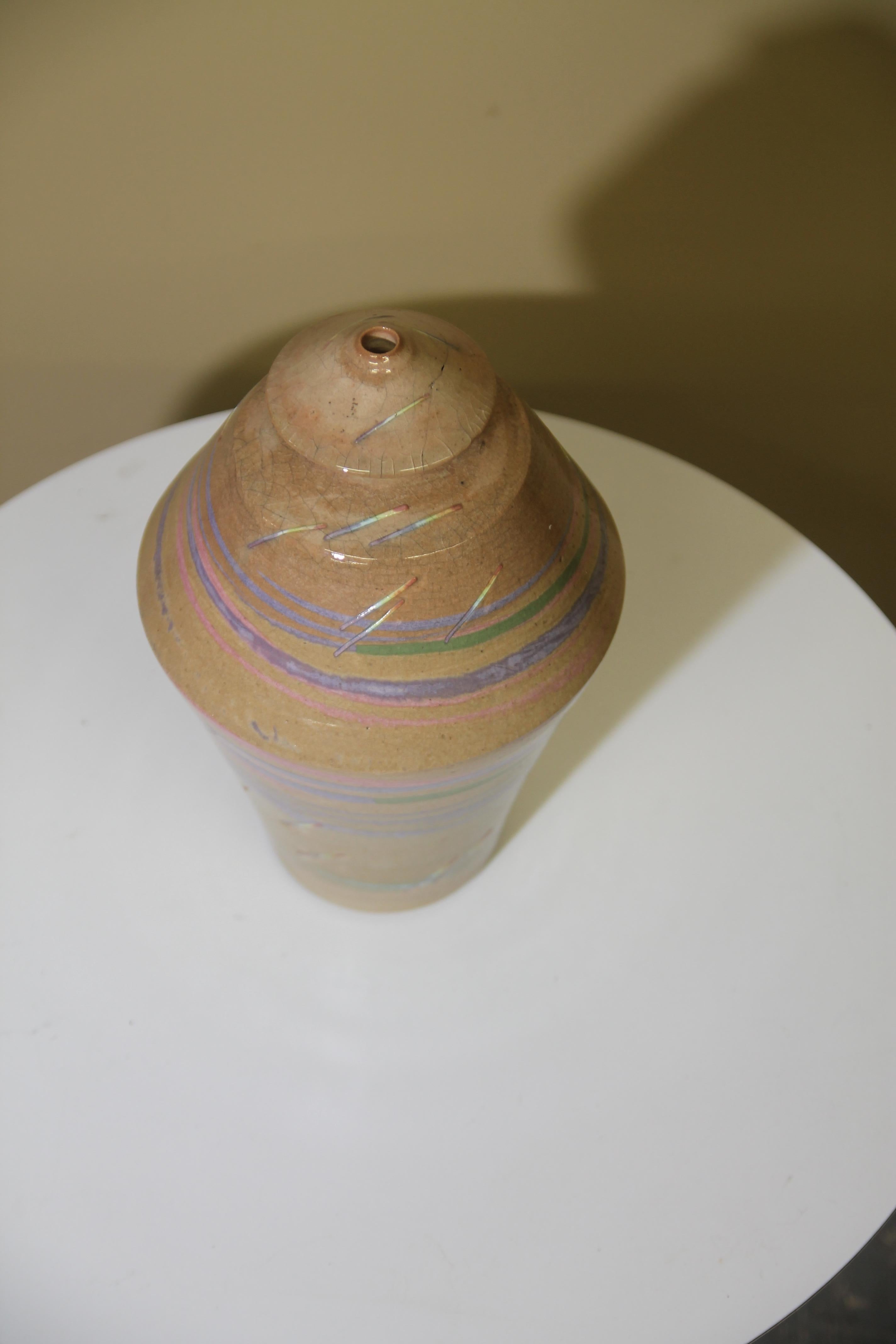 Mid-Century Modern Vase en poterie Dick Studley en vente