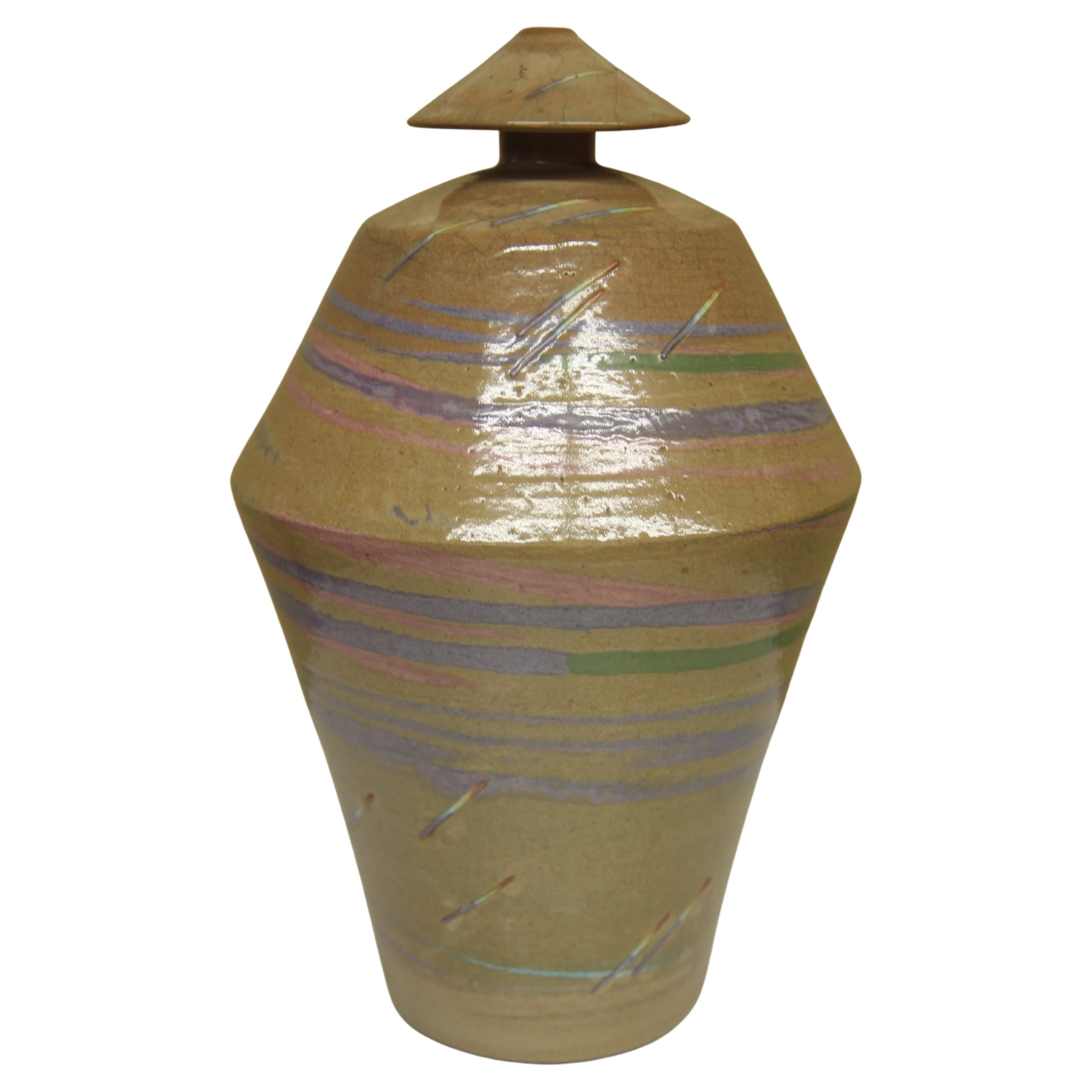 Vase en poterie Dick Studley en vente