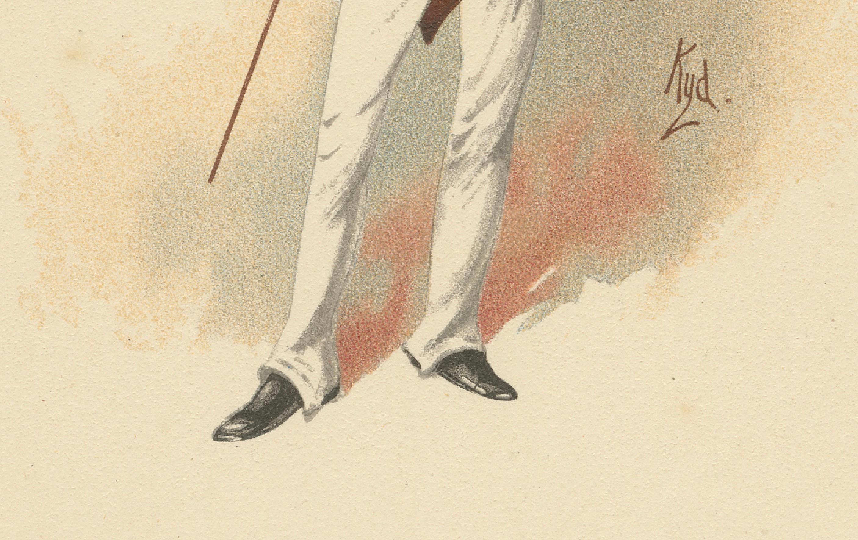 Dick Swiveller aus Old Curiosity Shop - Kyd Charakterdruck nach Dickens, 1889 im Zustand „Gut“ im Angebot in Langweer, NL