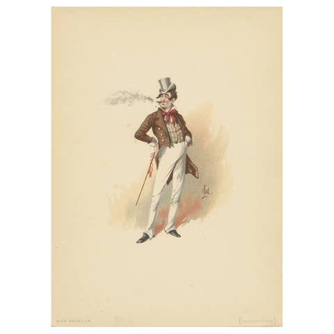 Dick Swiveller from Old Curiosity Shop – Kyd Character Print after Dickens, 1889