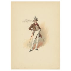 Dick Swiveller da Old Curiosity Shop - Stampa di carattere Kyd dopo Dickens, 1889