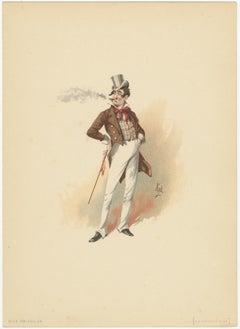 Dick Swiveller aus Old Curiosity Shop - Kyd Charakterdruck nach Dickens, 1889