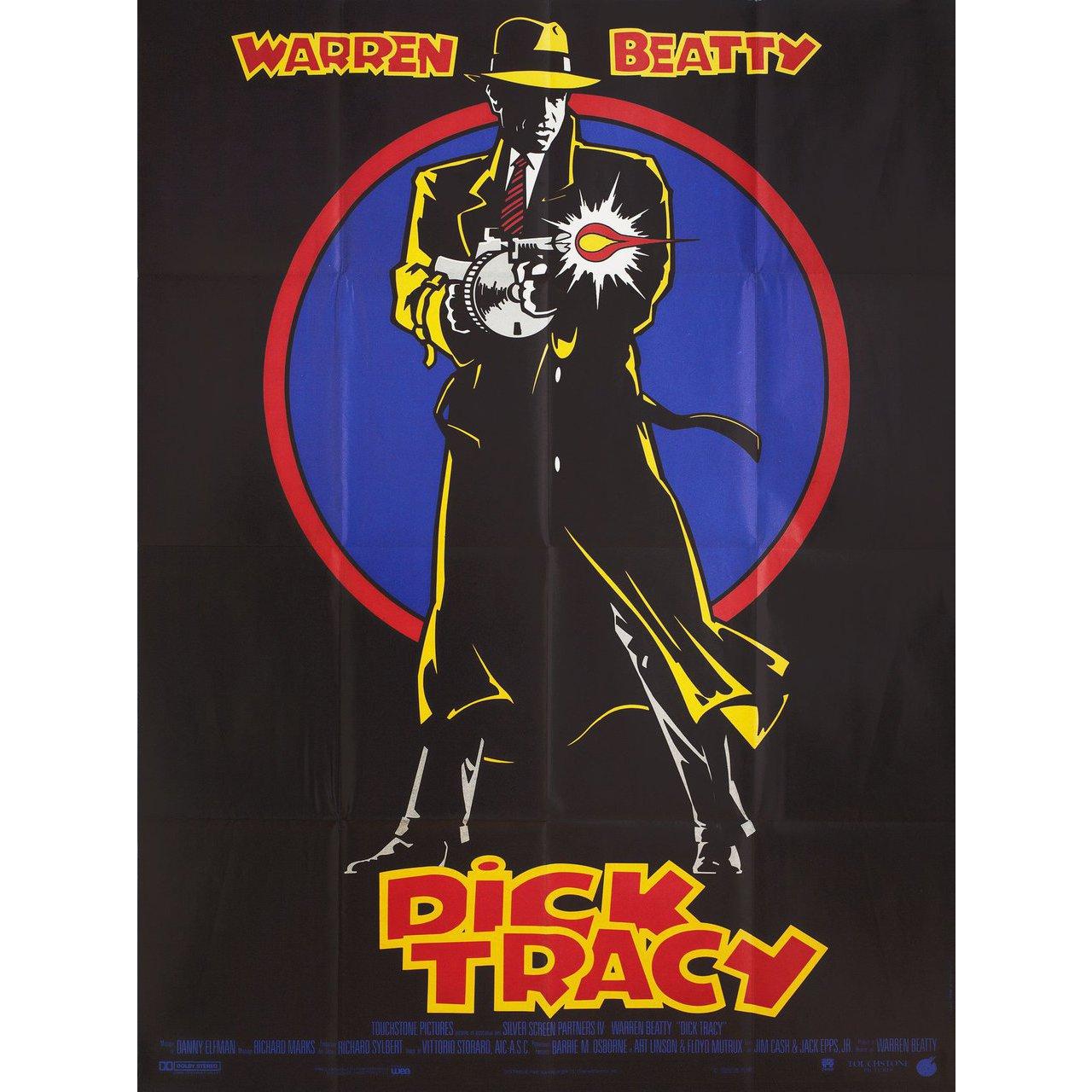 Original 1990 French grande poster for the film Dick Tracy directed by Warren Beatty with Warren Beatty / Charlie Korsmo / Michael Donovan O'Donnell / Jim Wilkey. Very Good-Fine condition, folded. Many original posters were issued folded or were