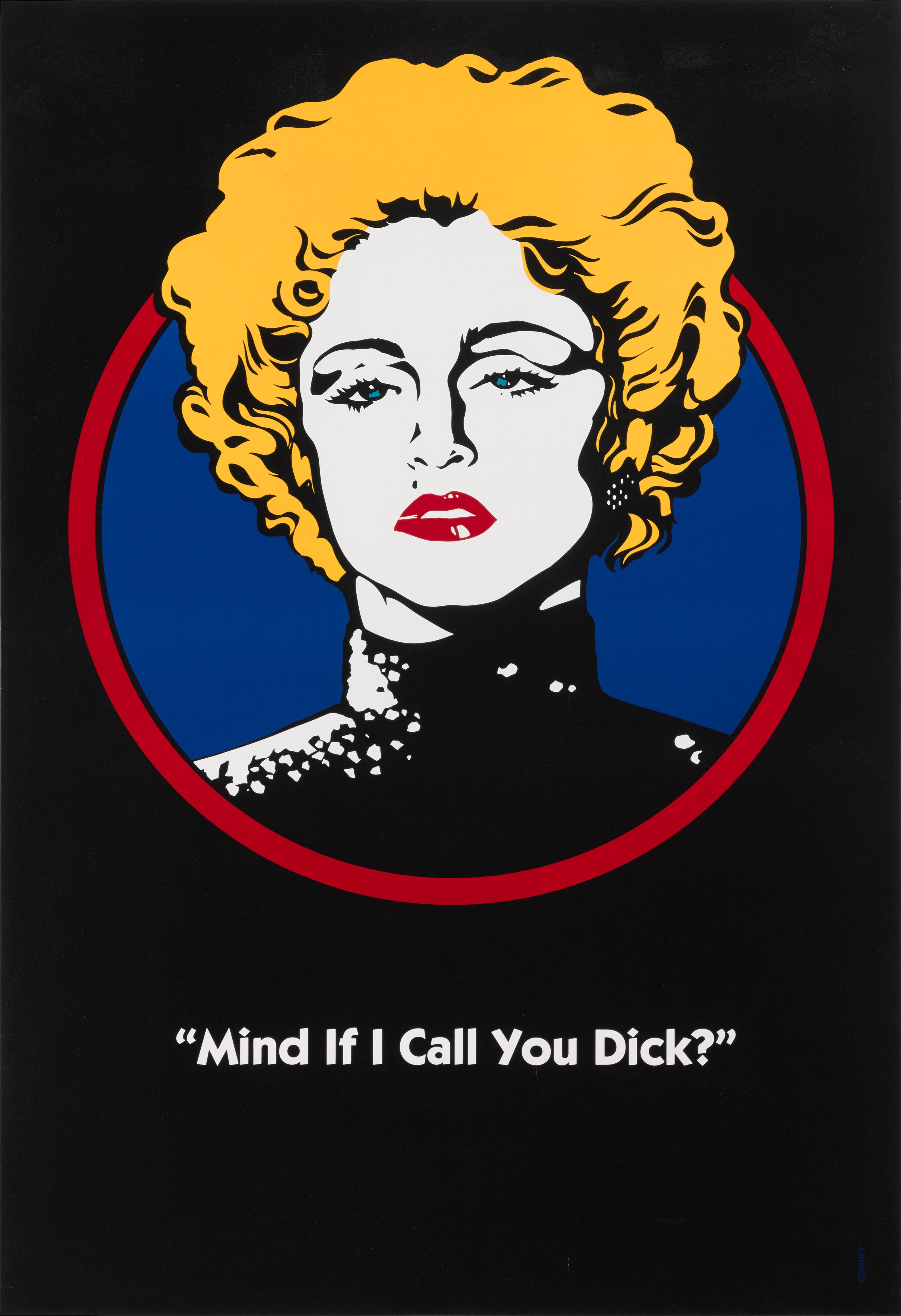 Locandina originale americana del film Dick Tracy, commedia poliziesca del 1990.
Questo film ha dato vita a Warren Beatty, Madonna e Al Pacino ed è stato diretto da  Warren Beatty,.
Questo poster è lo stile Madonna advance ed è stato ritirato a