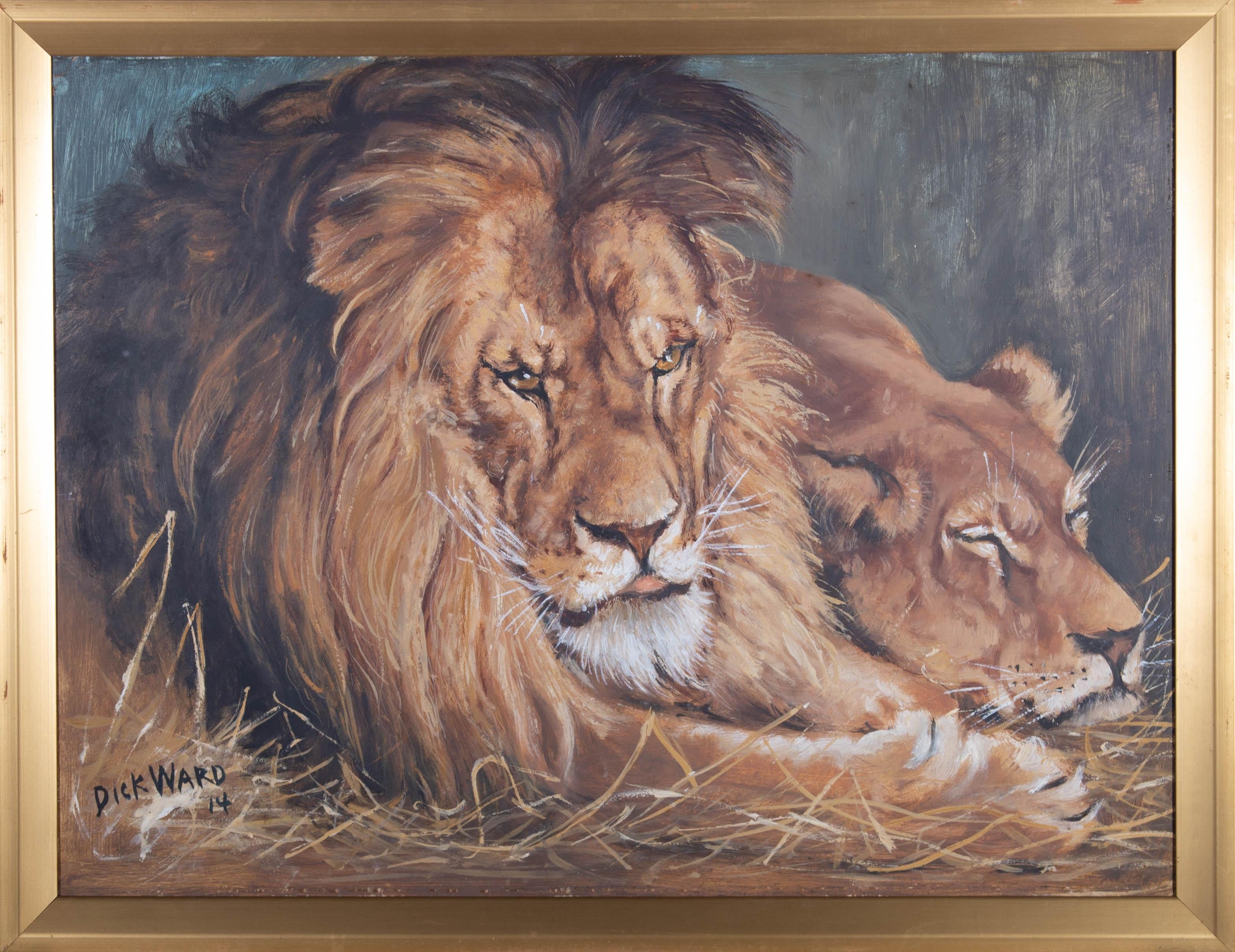 Dick Ward after GÃ©za Vastagh Animal Painting - Dick Ward after Géza Vastagh (1866-1919) - 2014 Oil, Repose