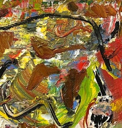 "Sin título #1422" - Pintura al óleo abstracta, Abstracción gestual, Arte contemporáneo