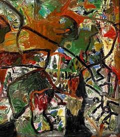 Untitled #1473 - Abstract Oil Painting, Gestural Abstraction, Contemporary Art