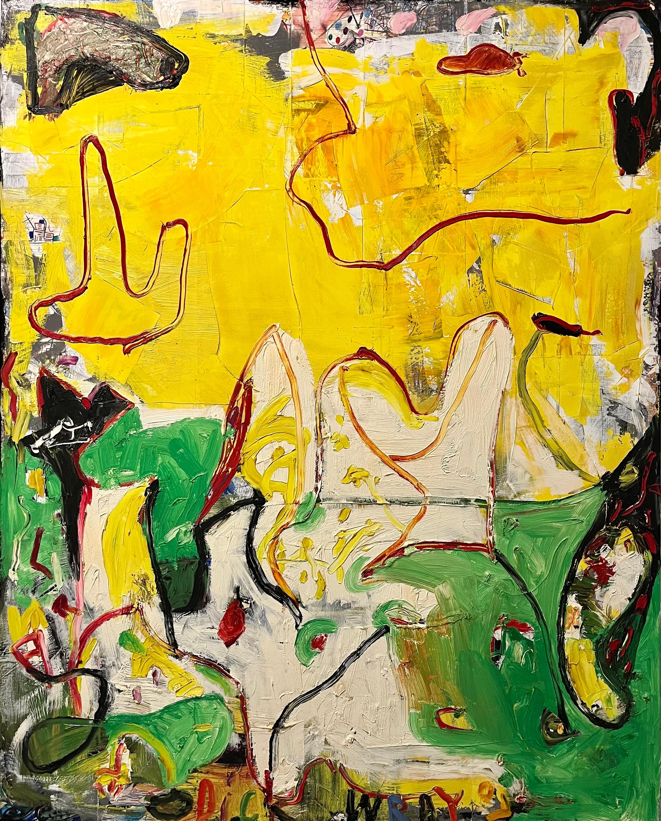 Dick Wray Abstract Painting – "Ohne Titel #1902" - Abstraktes Ölgemälde, Gestische Abstraktion, Zeitgenössische Kunst
