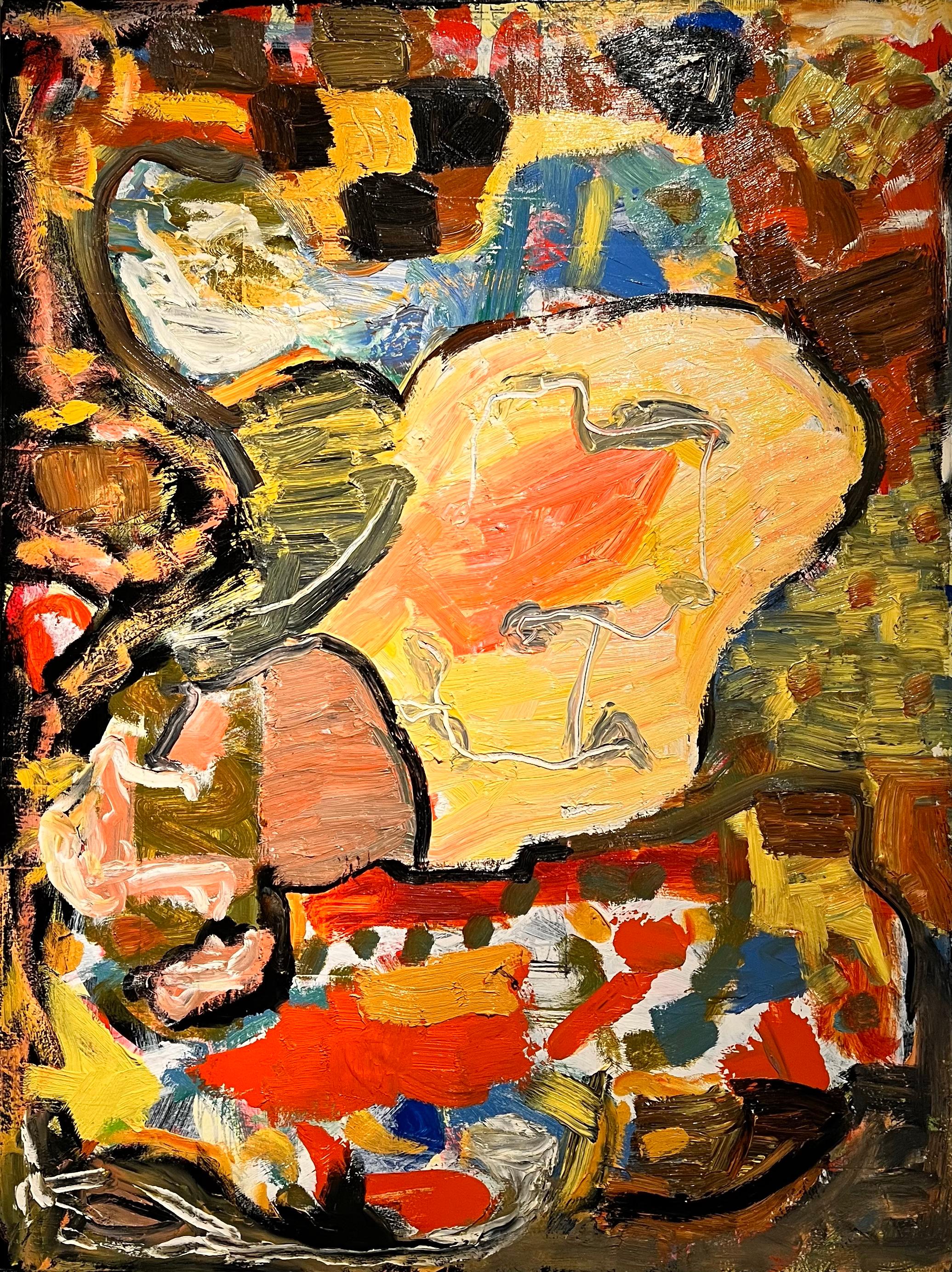 "Untitled" - Abstract Oil Painting, Gestural Abstraction, Contemporary art
