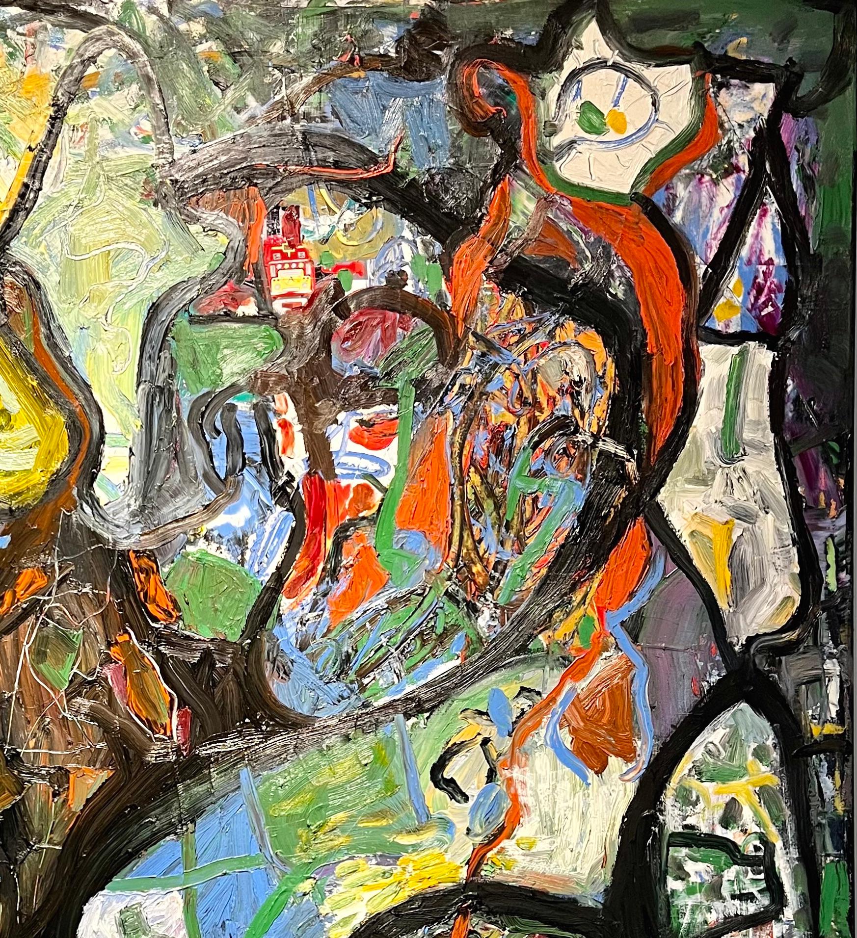Ohne Titel - Dick Wray, Abstrakte Ölfarbe, Gestische Abstraktion, Zeitgenössische Kunst im Angebot 1