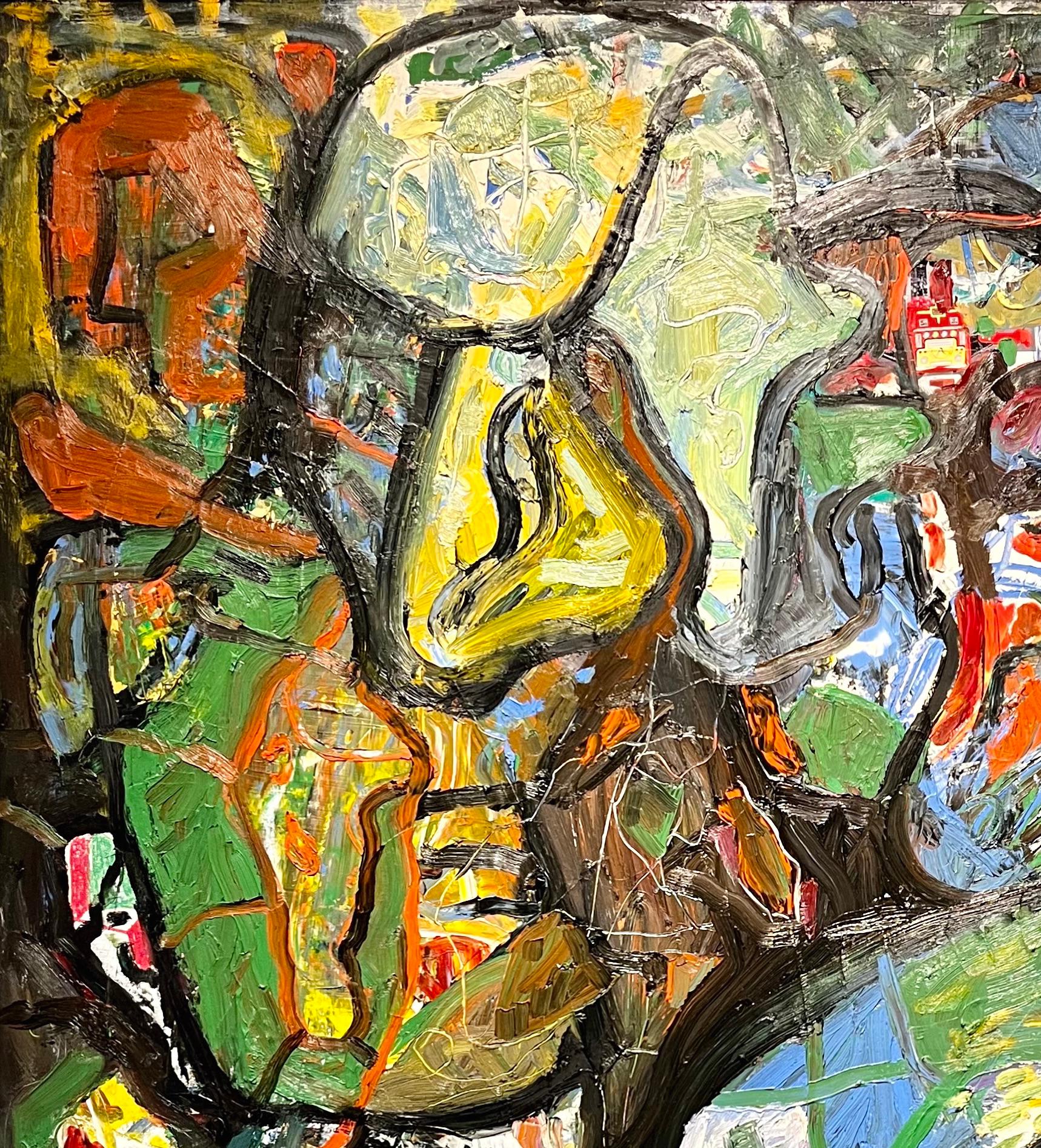 Ohne Titel - Dick Wray, Abstrakte Ölfarbe, Gestische Abstraktion, Zeitgenössische Kunst im Angebot 4