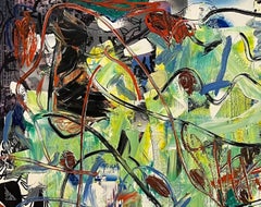"Ohne Titel" - Abstraktes Ölgemälde, Gestische Abstraktion, Zeitgenössische Kunst