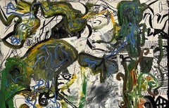 "Untitled" - Abstract Oil Painting, Gestural Abstraction, Contemporary art