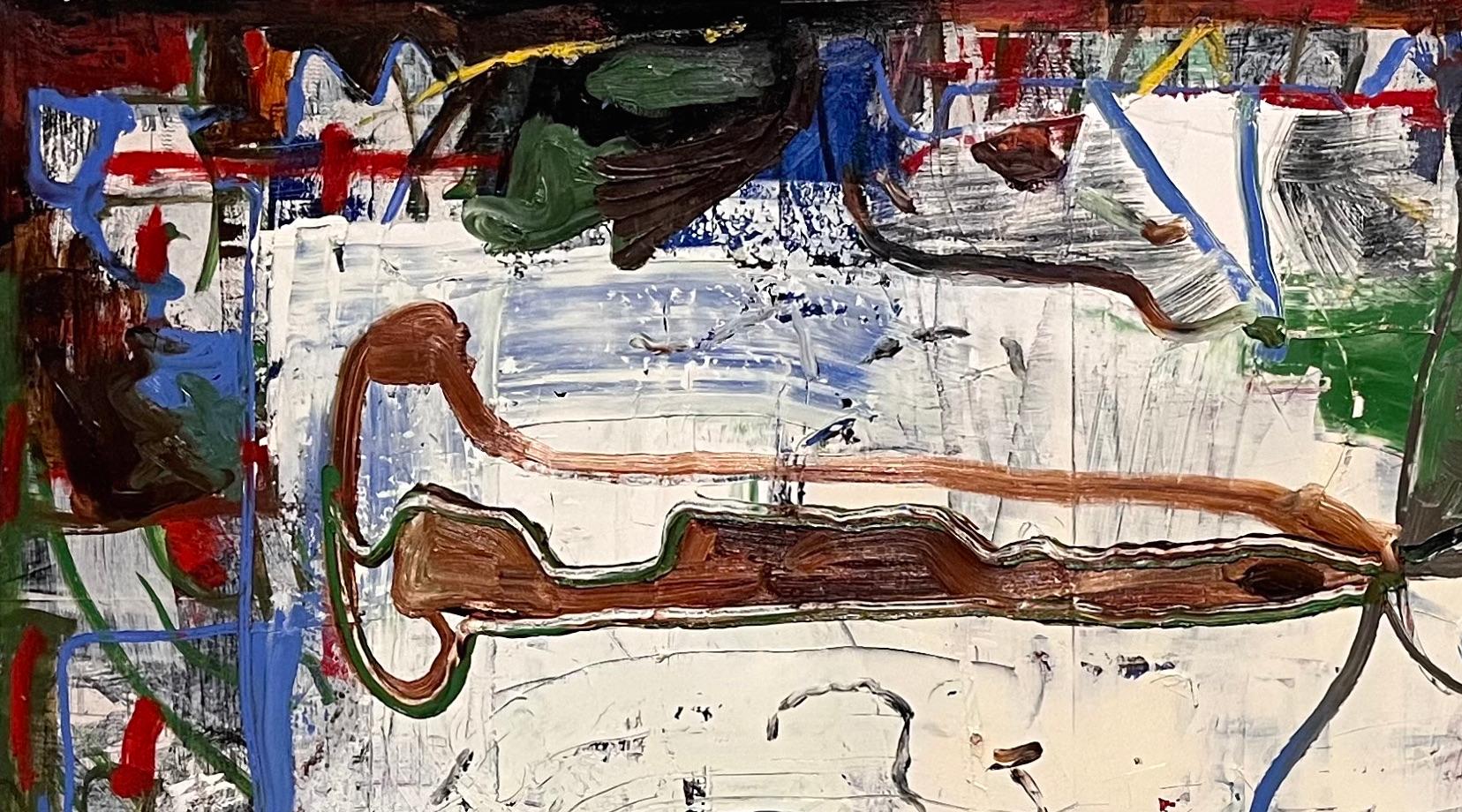 Untitled - Abstract Expressionist Mixed Media Art by Dick Wray