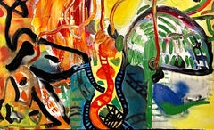 "Untitled" - Abstract Oil Painting, Gestural Abstraction, Contemporary art