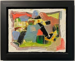 Untitled - Framed Abstract Oil Painting, Gestural Abstraction, Contemporary Art