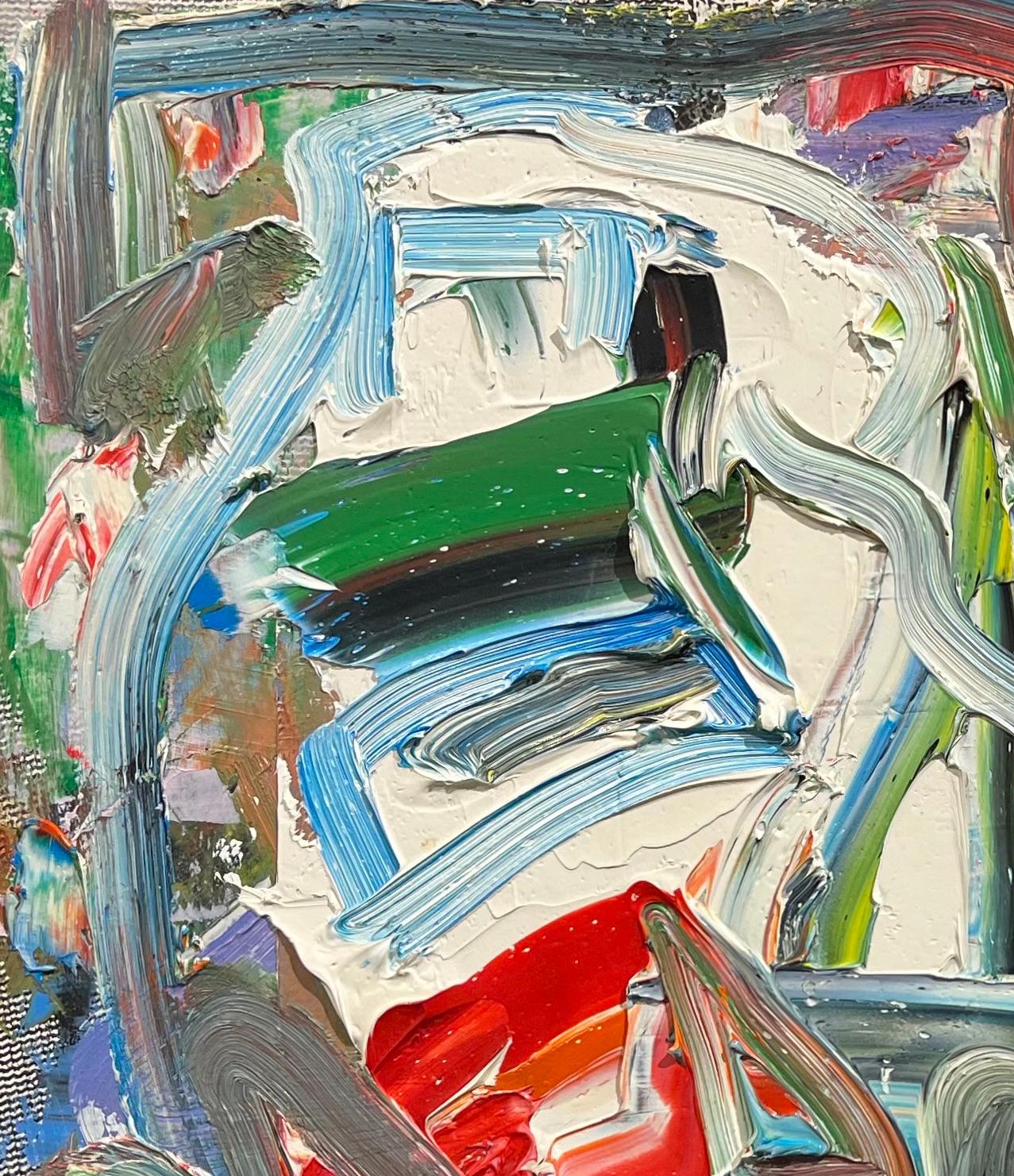 Senza titolo - Pittura ad olio astratta con cornice, Astrazione gestuale, Arte contemporanea - Painting Espressionismo astratto di Dick Wray