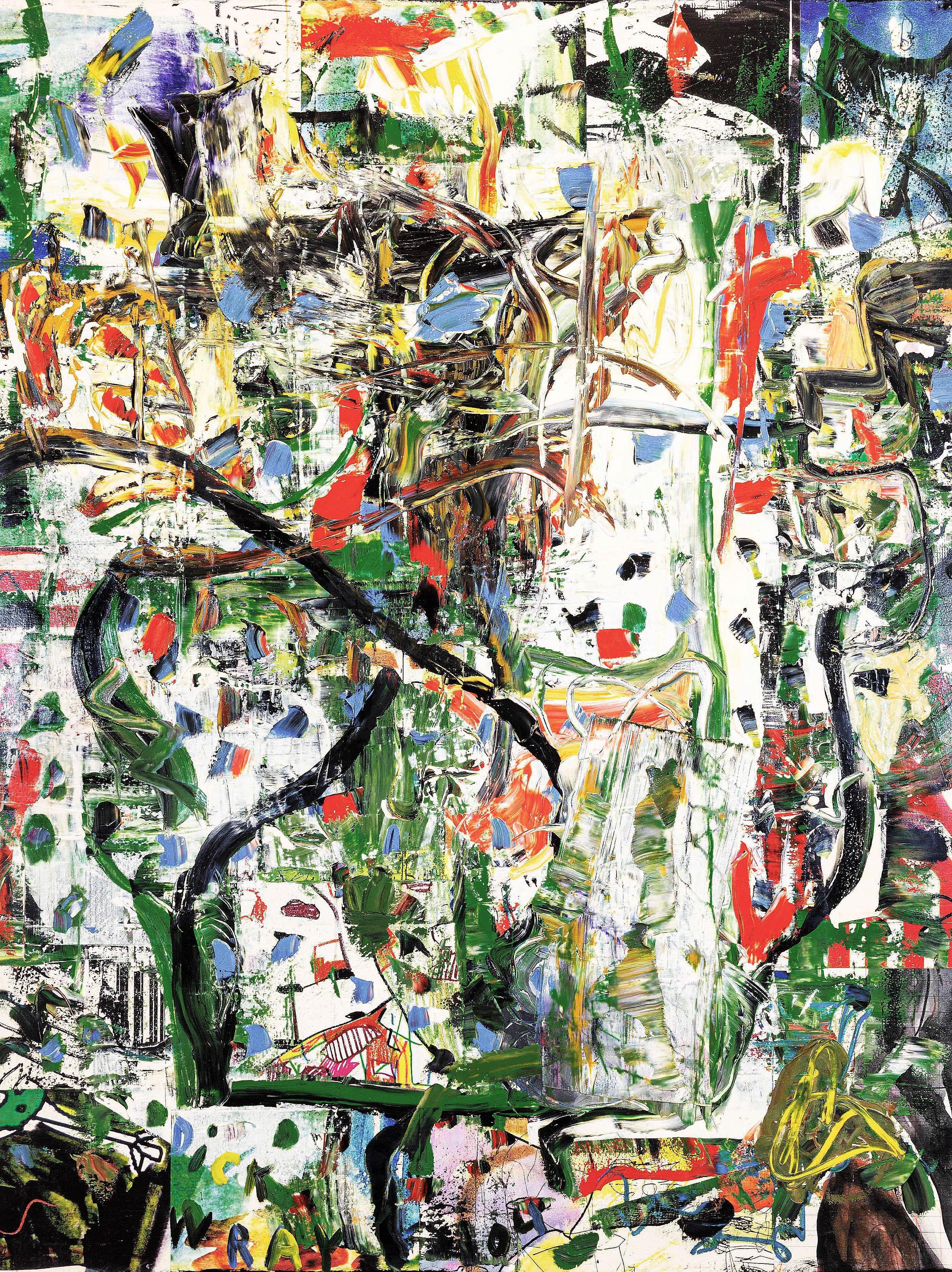 Abstract Painting di Dick Wray - "Senza titolo", olio, tecnica mista su tela - Pittura astratta