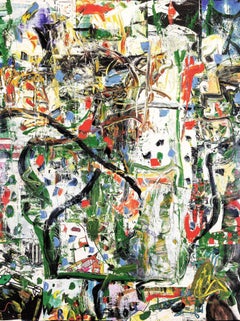 "Sin título, " Óleo, Técnica mixta sobre lienzo - Pintura abstracta