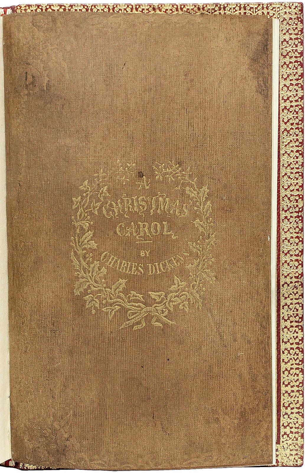 Mid-19th Century DICKENS. A Christmas Carol. 1843 - FIRST EDITION FIRST ISSUE - IN A FINE BINDING