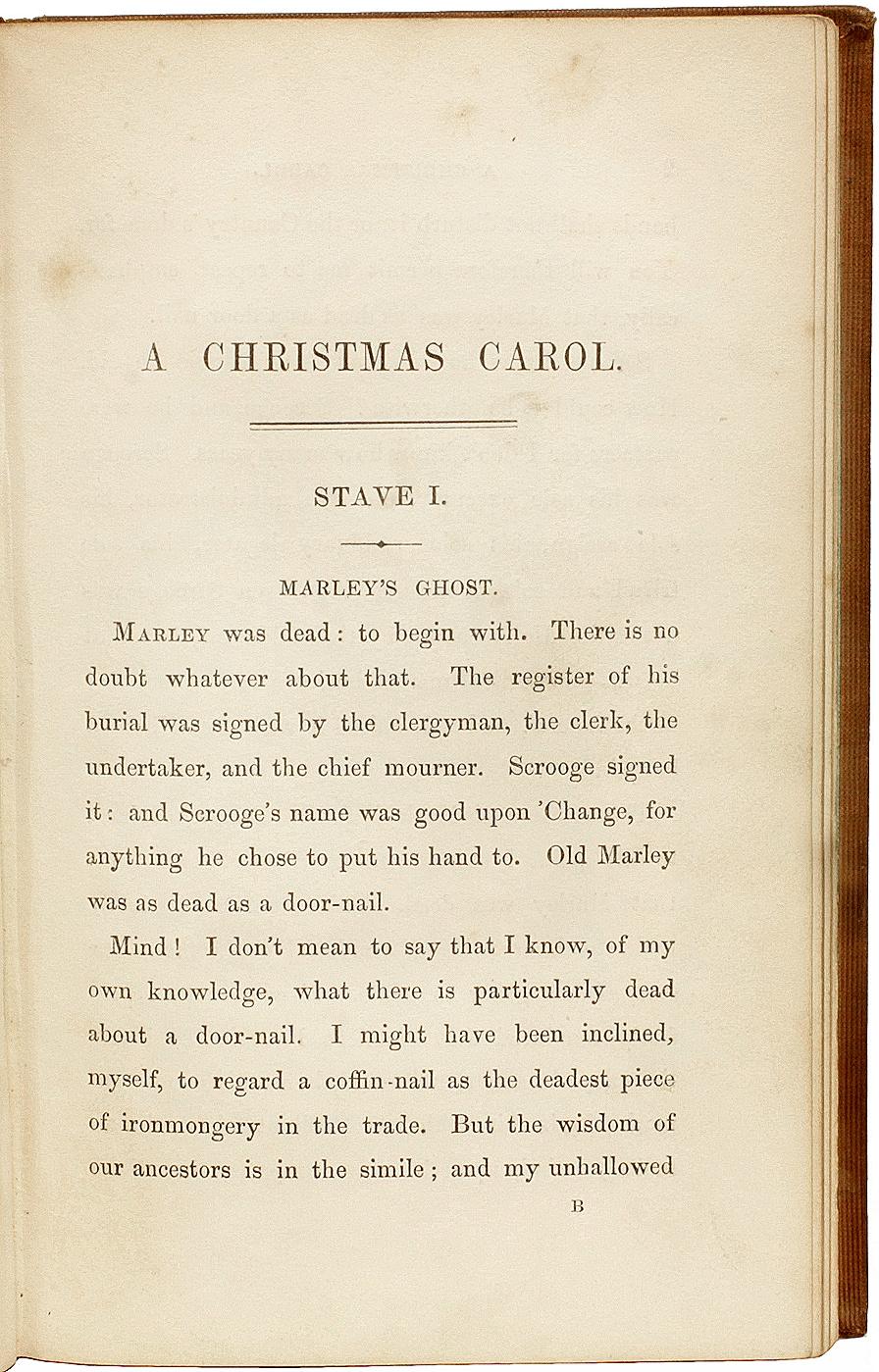 DICKENS. Cuento de Navidad 1843 - PRIMERA EDICIÓN - EN TELA ORIGINAL en Bueno estado para la venta en Hillsborough, NJ