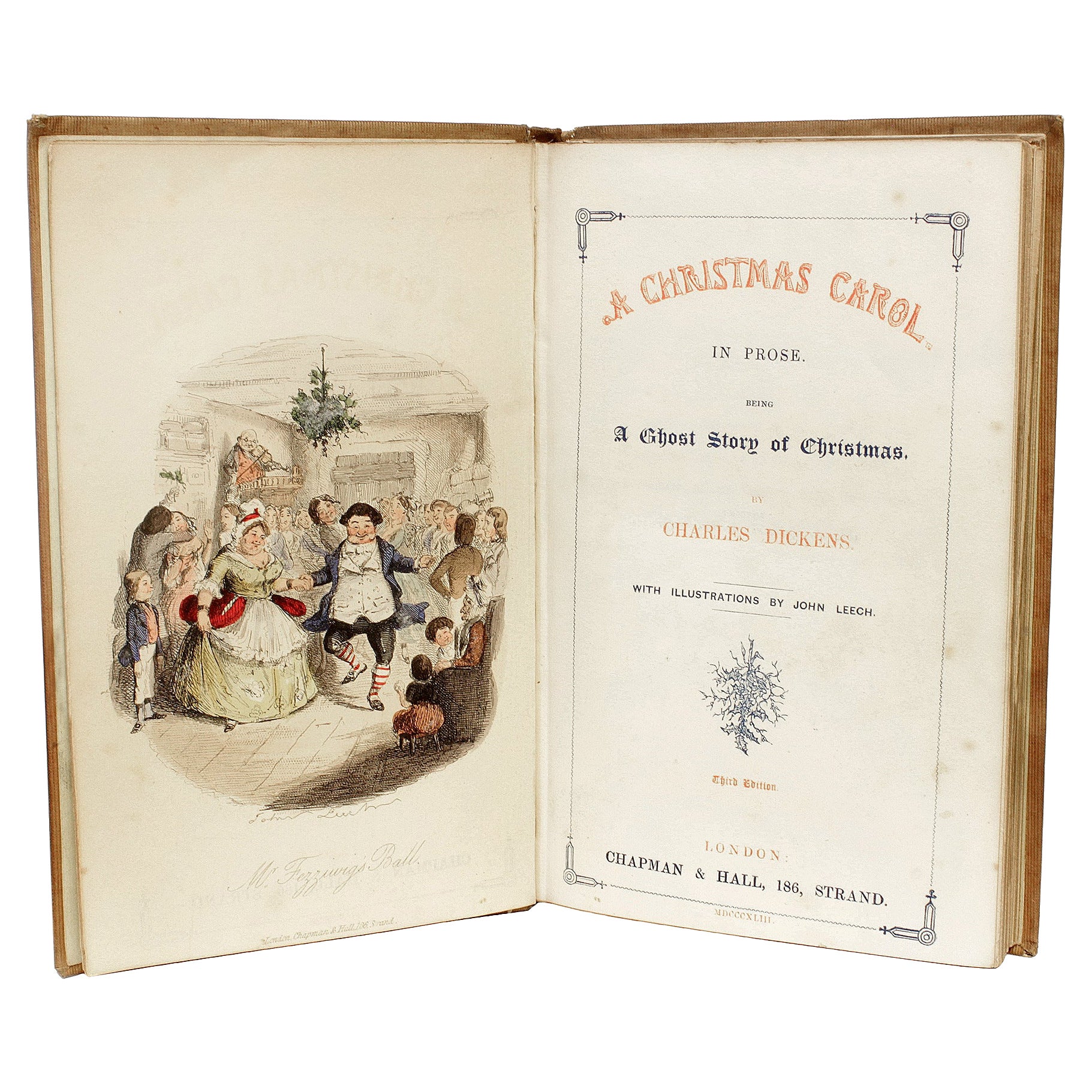 DICKENS. A Christmas Carol. 1843 - THIRD EDITION - IN ORIGINAL CLOTH