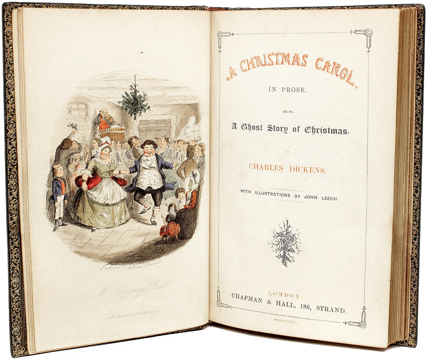 British DICKENS. A Christmas Carol - 1st ED 1st ISSUE - 1843 + THE FOUR OTHER XMAS BOOKS