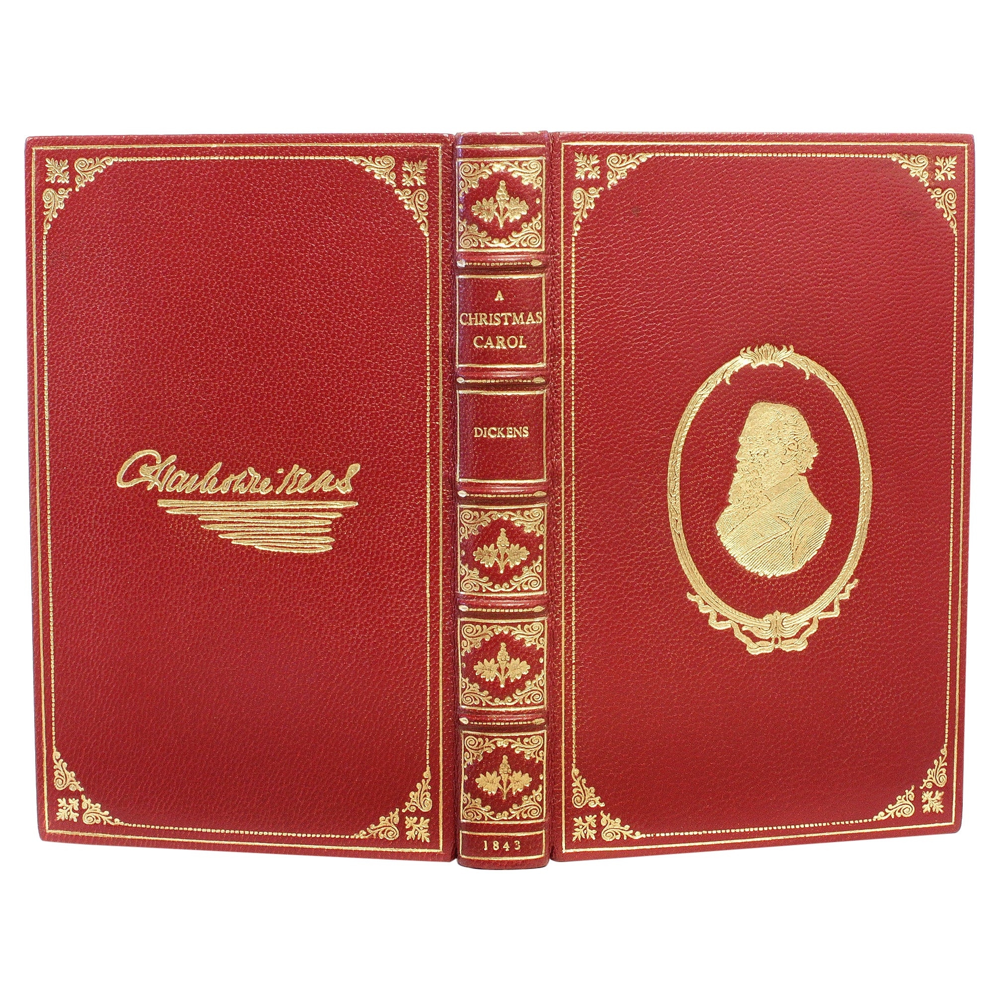 DICKENS. A Christmas Carol. FIRST EDITION 2ND ISSUE - 1843 - IN A FINE BINDING !