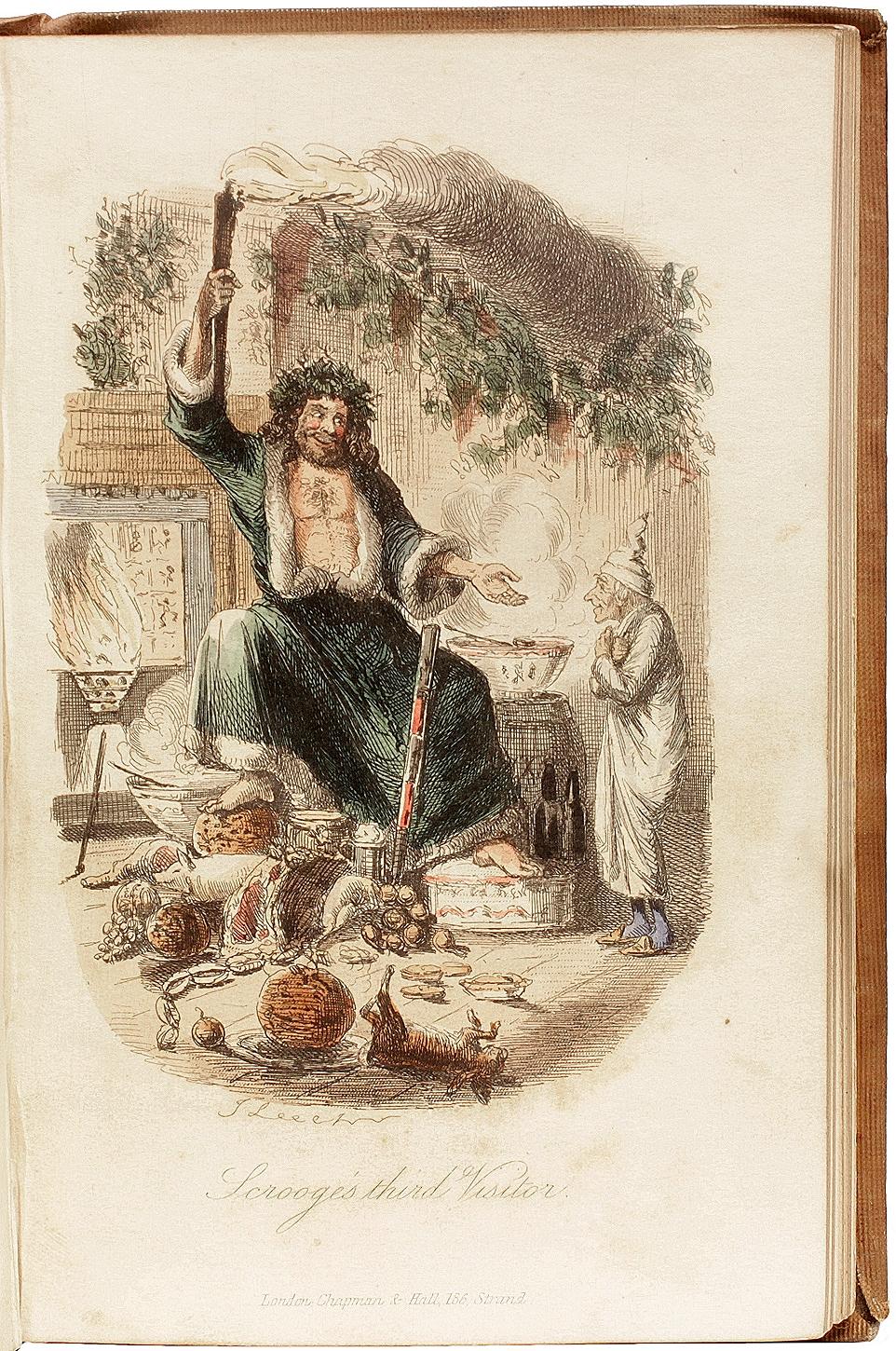 Milieu du XIXe siècle DICKENS. Le chant de Noël. PREMIÈRE ÉDITION, DEUXIÈME ÉDITION - EN TOILE D'ORIGINE - 1843 en vente