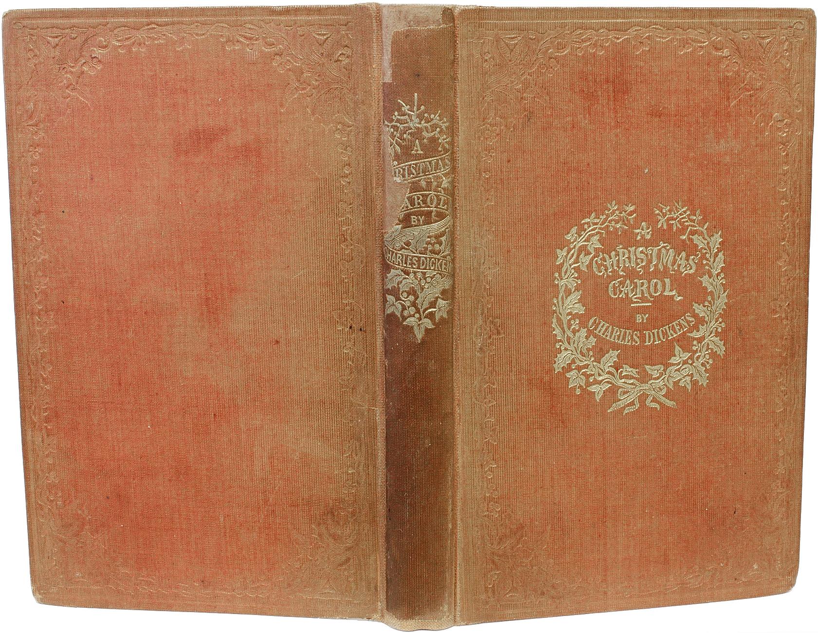 Tissu DICKENS. Le chant de Noël. Première ÉDITION - 1843 - EN ROBE D'ORIGINE en vente
